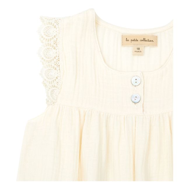 Robe Gaze de Coton Bio Lace | Ecru