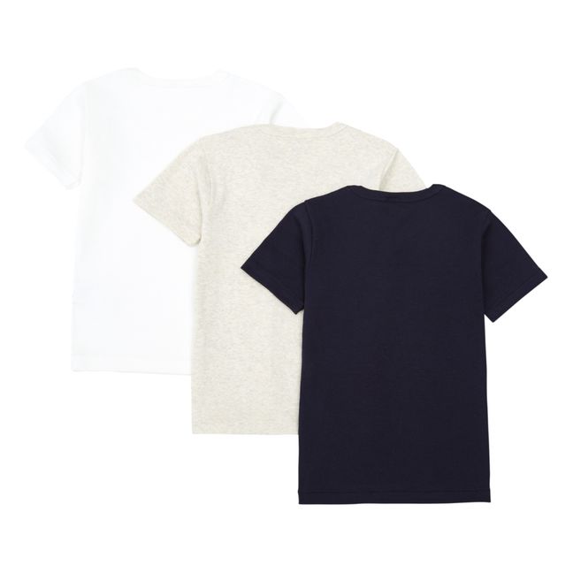 3er-Pack T-Shirts aus Bio-Baumwolle | Seidenfarben