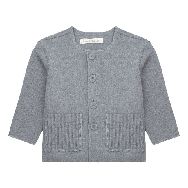 Cardigan Maille Poches | Gris chiné