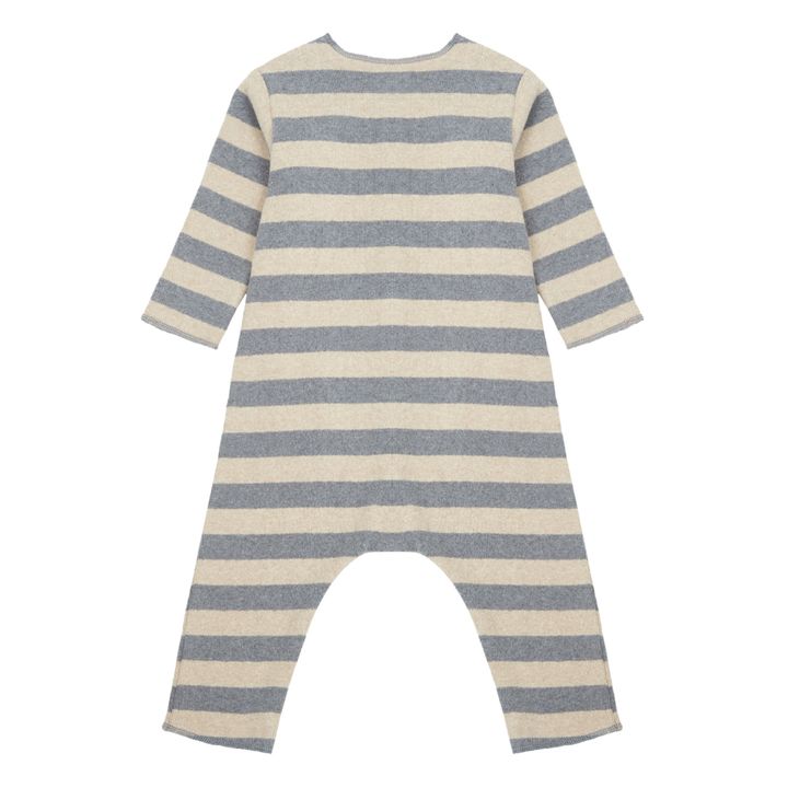 Mono de rayas de punto con bolsillos | Beige- Imagen del producto n°1