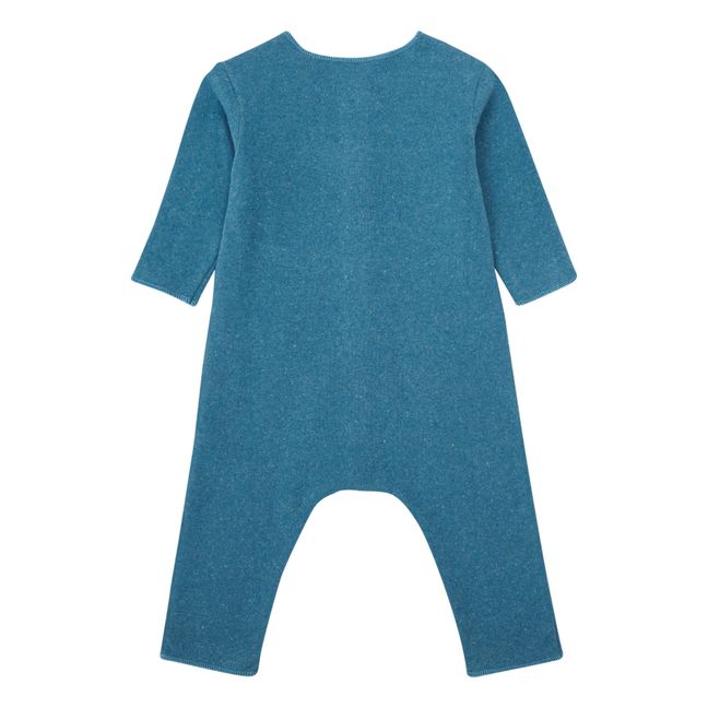 Knitted Jumpsuit with Pockets | Blue