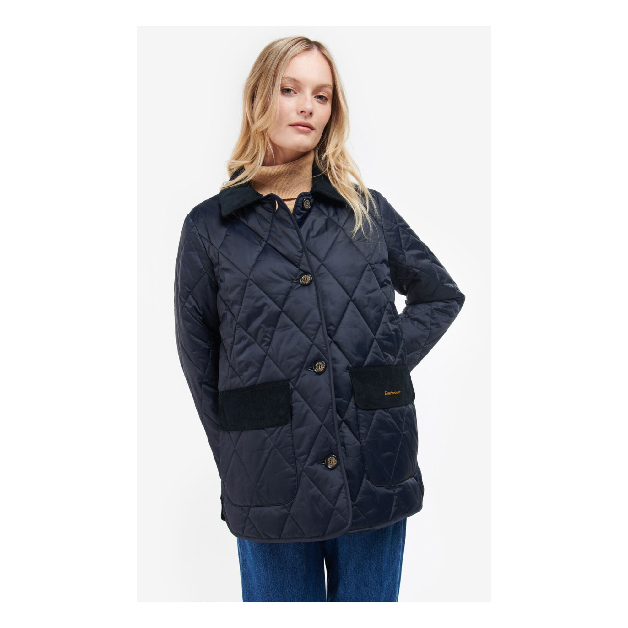 Barbour bernera quilted jacket on sale blue