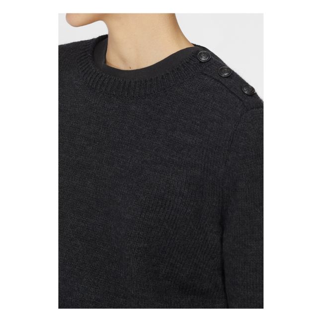 Jersey Robson de lana merina y alpaca | Gris Carbón