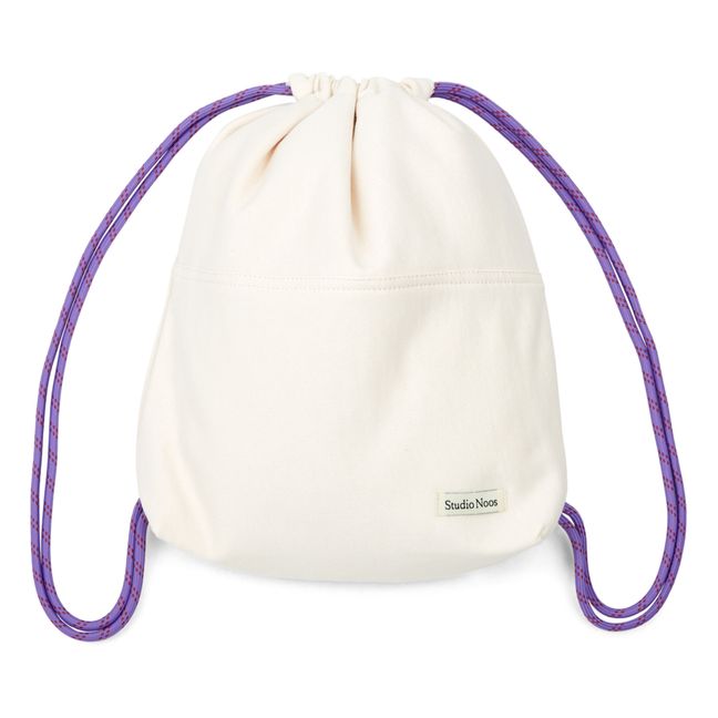Sac de gym en jersey | Blanc/Écru