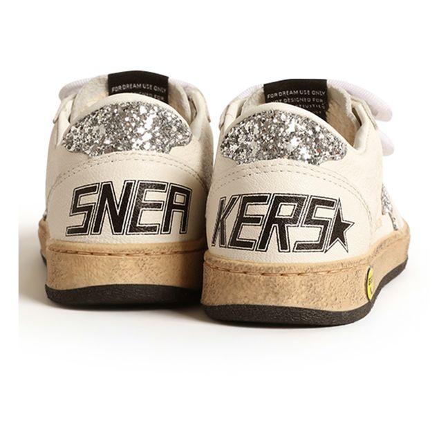 Ballstar Glitter Velcro Sneakers | Silver