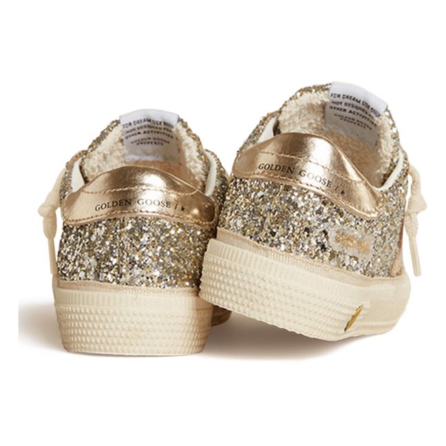 Baskets Lacets May Paillettes | Blanc