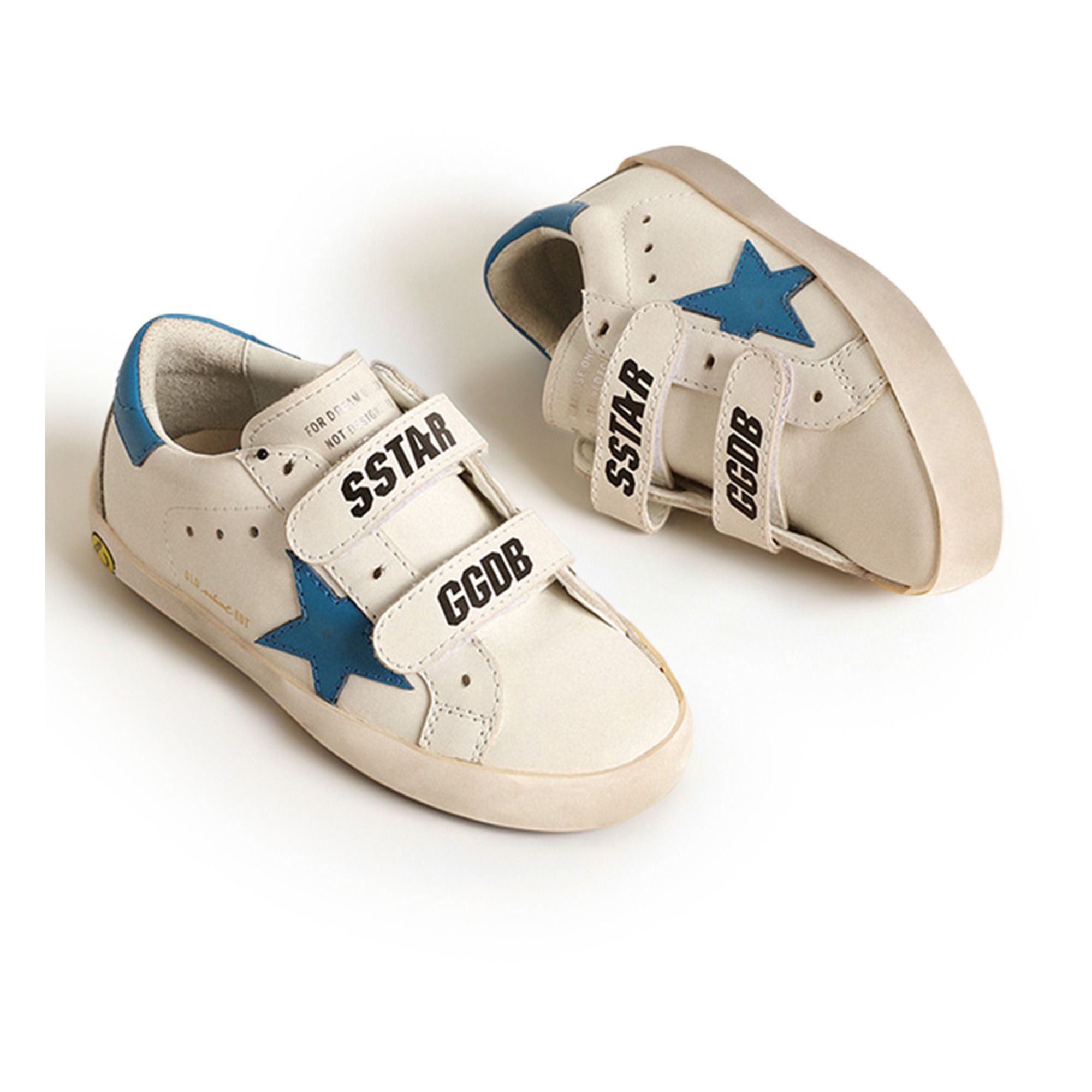 Golden Goose Old School Velcro Sneakers Blue Smallable