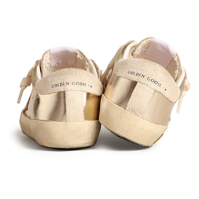 Zapatillas con cordones Super-Star laminadas | Dorado