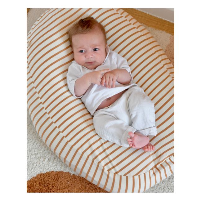 Bezug für Baby-Nestchen aus Bio-Baumwolle | Kamelbraun