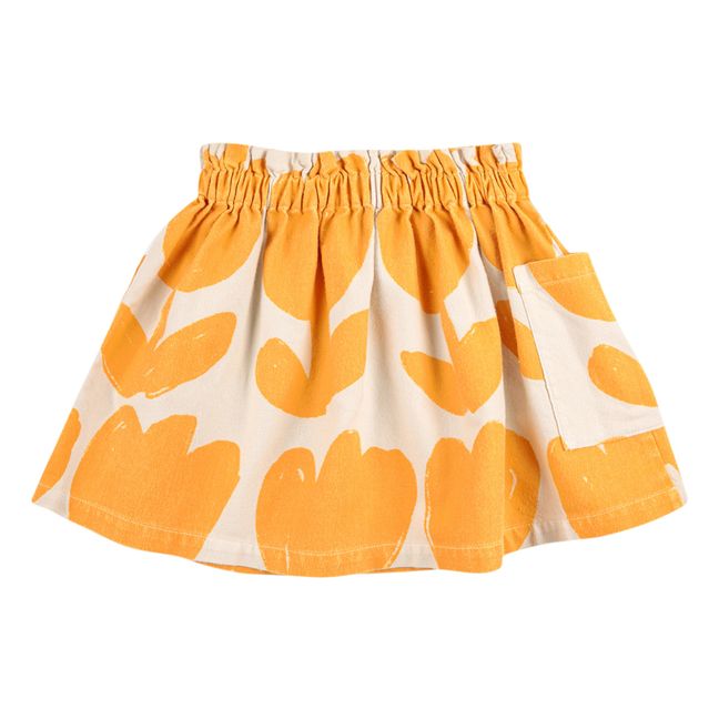 Floral Flannel Skirt | Yellow