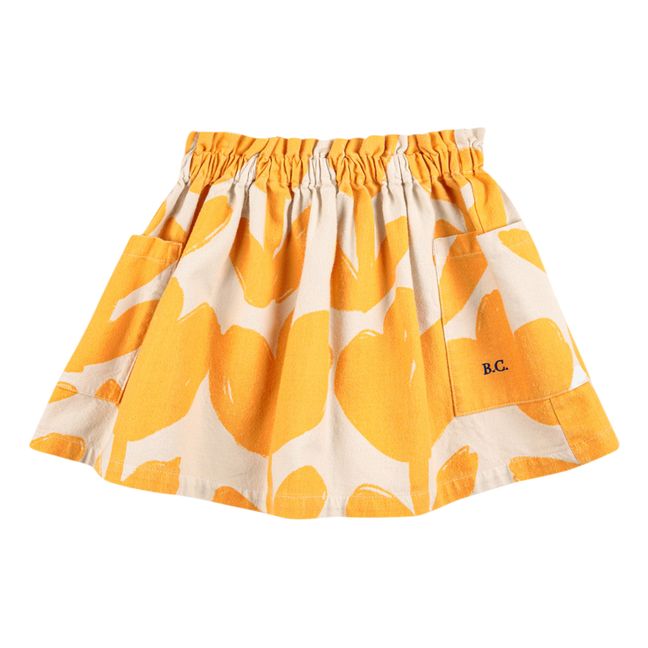 Floral Flannel Skirt | Yellow