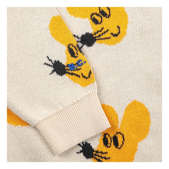 Mouse-Print Pullover | Ecru