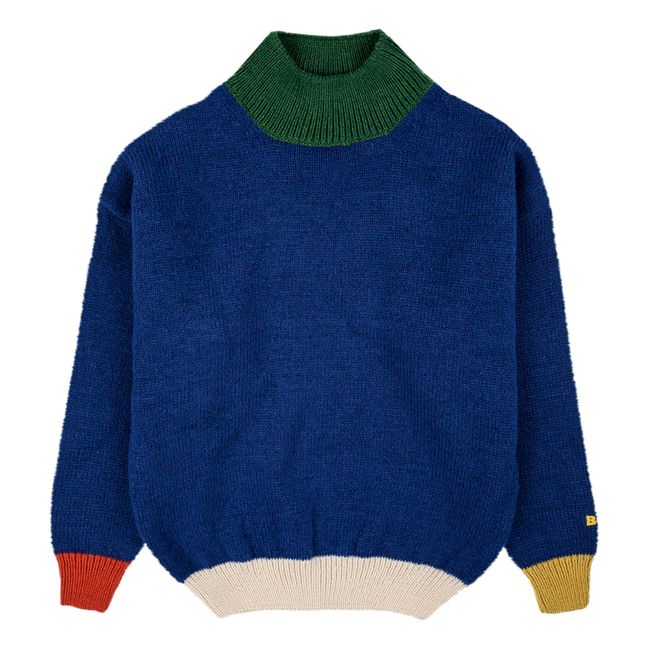 CARDIGAN EN LAINE MÉRINOS - BLEU MARINE | CH