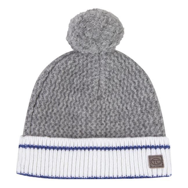 Two-tone Wool and Cashmere Beanie | Grey