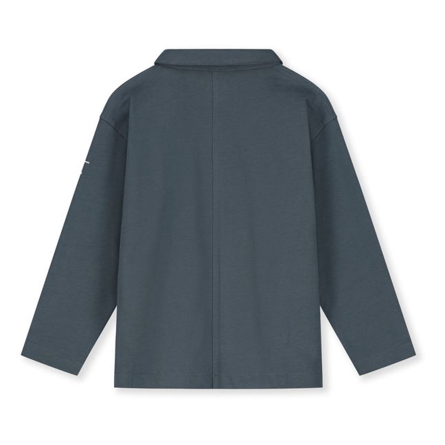 Organic cotton overshirt | Grey blue