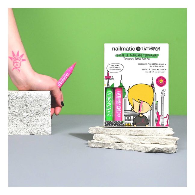 Coffret duo Tattoopen & Pochoir Réutilisable New York x JO LITTLE