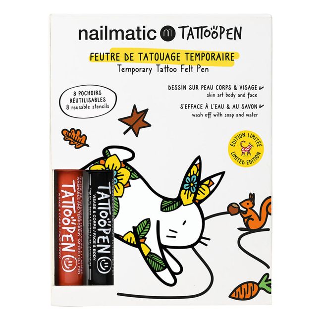 Coffret duo Tattoopen & Pochoir Réutilisable Bunny x AMI IMAGINAIRE