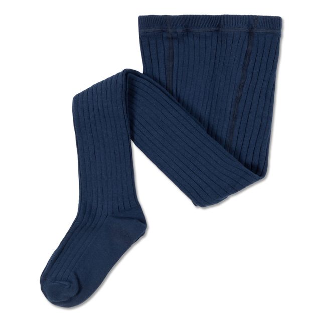 Plain tights | Navy blue