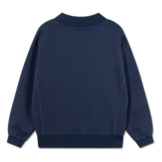 Felpa Logo in cotone organico | Blu marino
