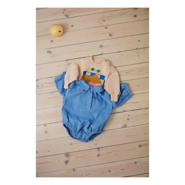 Sweat Imprimé Coton Bio | Ecru