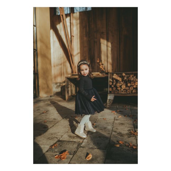 Robe Tulle en Laine Lotus | Navy