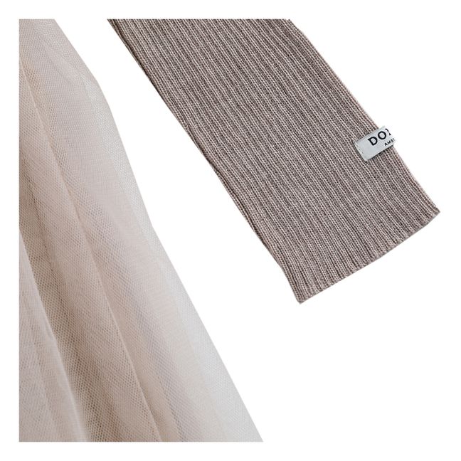 Robe Tulle en Laine Lotus | Beige