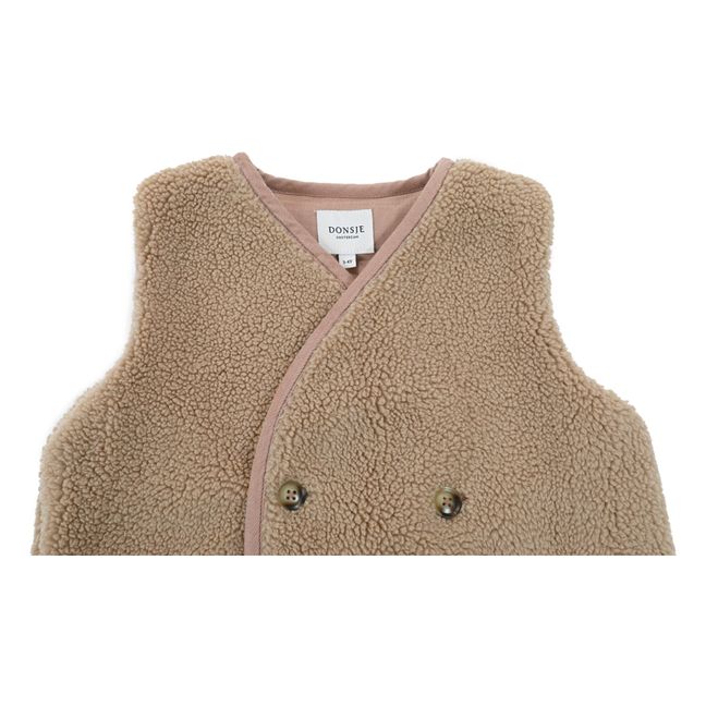 Gilet Façon Fourrure Monty | Taupe