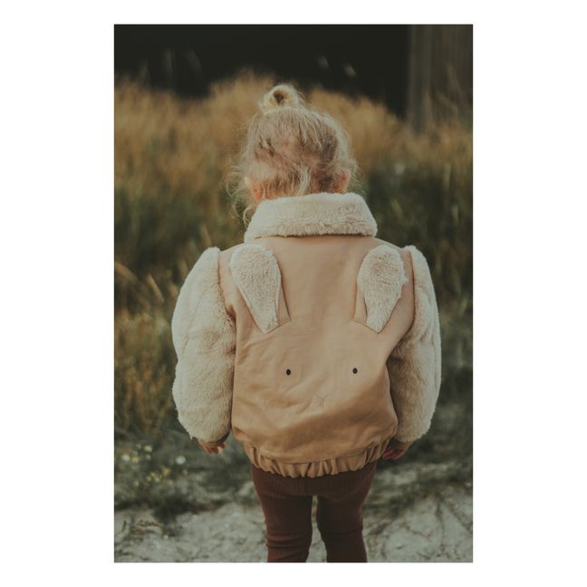 Veste Cuir Façon Fourrure Yuki | Beige