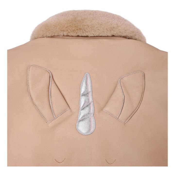 Yuki Leather and Wool Jacket | Powder pink- Product image n°2