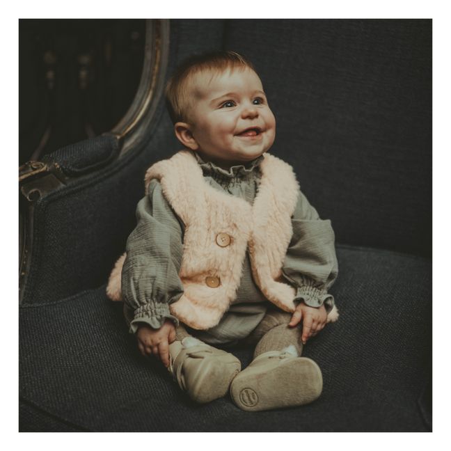 Gilet Sans Manches Façon Fourrure Tinge | Ecru