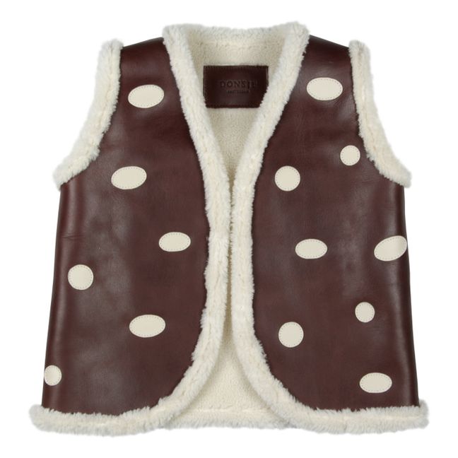 Gilet Sans Manches Cuir Caro | Bordeaux