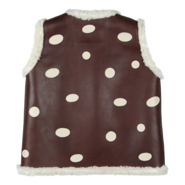 Gilet Sans Manches Cuir Caro | Bordeaux