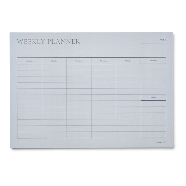 Kirby Weekly Planner | Whale blue/Dove blue