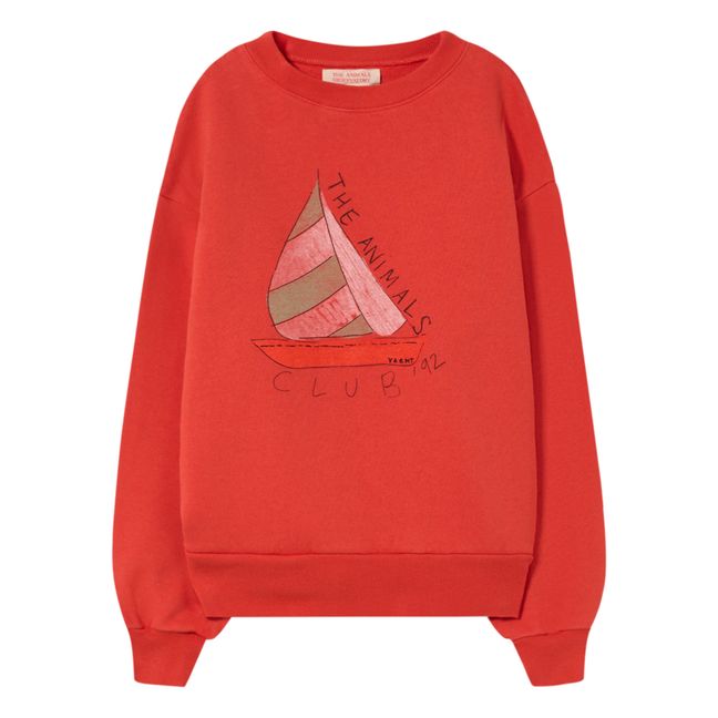 Bear Boat Sweatshirt | Rosso