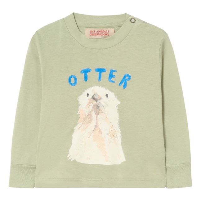 T-Shirt Baby Dog Otter | Salbei