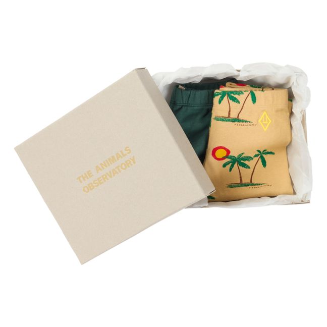 Pack 2 Leggings Baby Penguin | Vert sapin