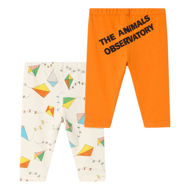 Pack 2 Leggings Baby Penguin | Orange