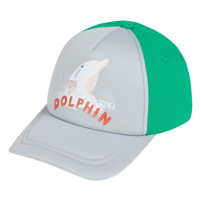 Cappello elastico con criceto e delfino | Grigio