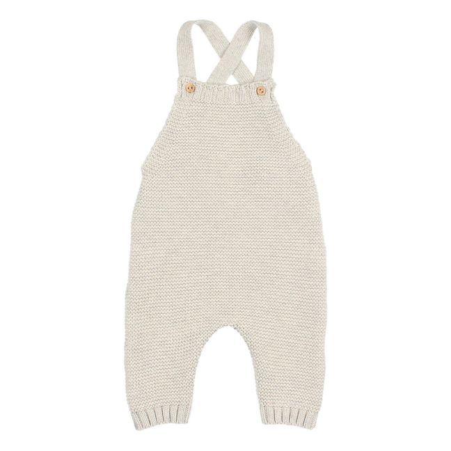 Salopette Maille Coton Bio | Ecru