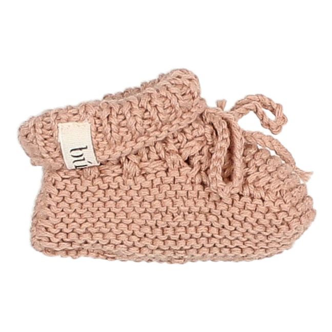 Chaussons Maille Coton Bio | Rosa antico