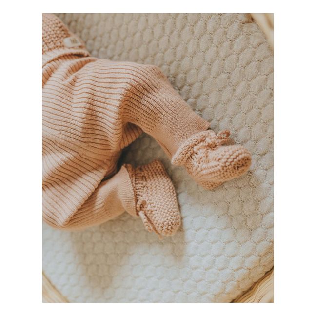 Chaussons Maille Coton Bio | Rosa antico