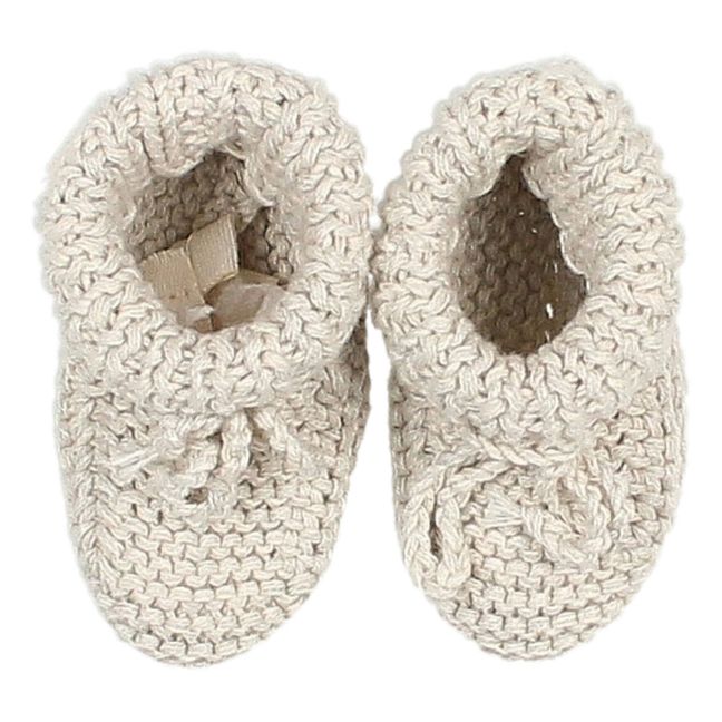 Chaussons Maille Coton Bio | Ecru