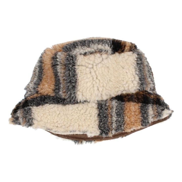 Cappello di pelliccia Carreaux | Ecru- Immagine del prodotto n°0