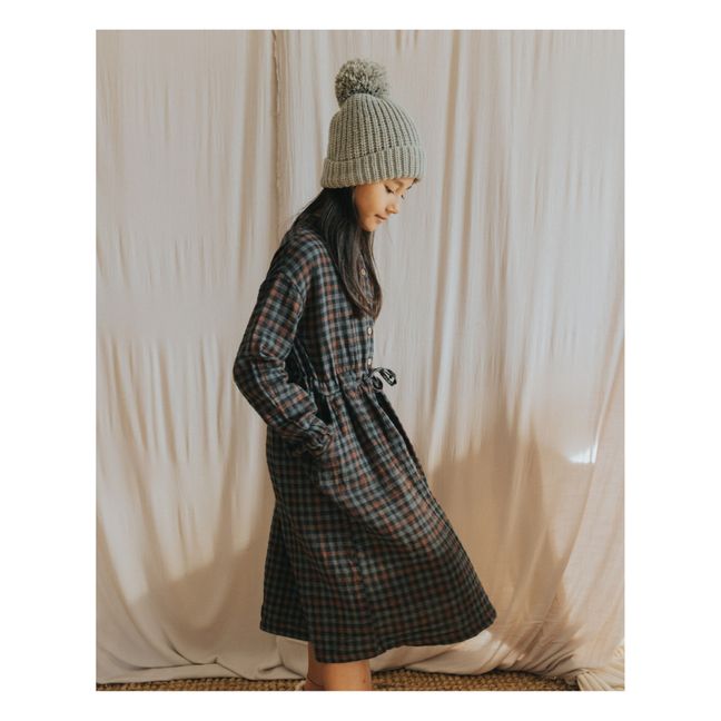 Kleid aus Baumwollgaze Country | Anthrazit