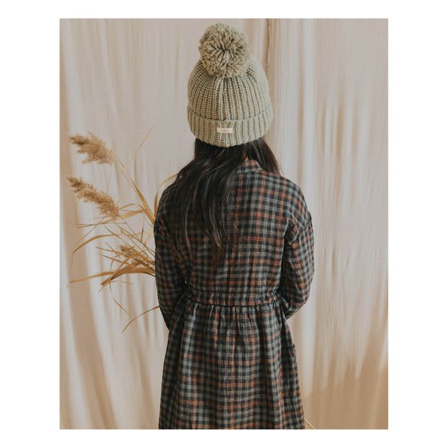 Kleid aus Baumwollgaze Country | Anthrazit