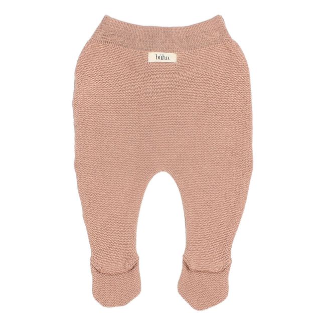 Gambale senza piede in maglia di cotone biologico | Rosa antico