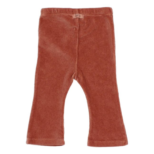 Pantaloni Flare in velluto | Terracotta