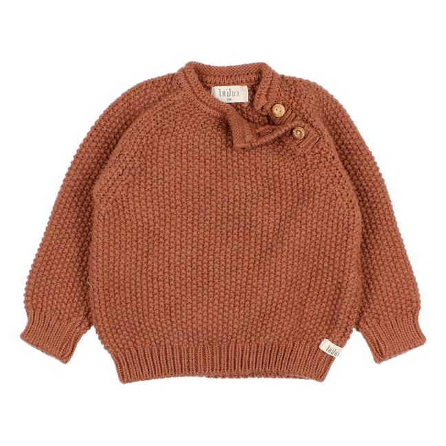 Maglione con bottoni | Caramello