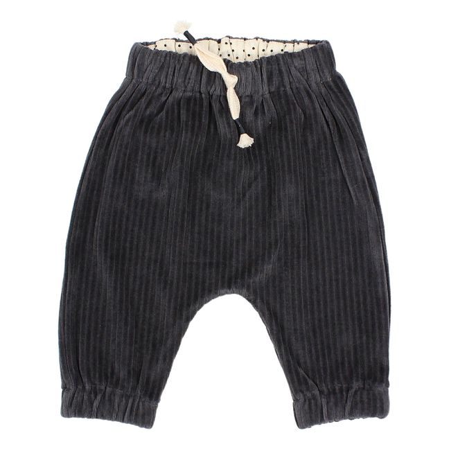 Organic cotton corduroy saroual | Midnight blue