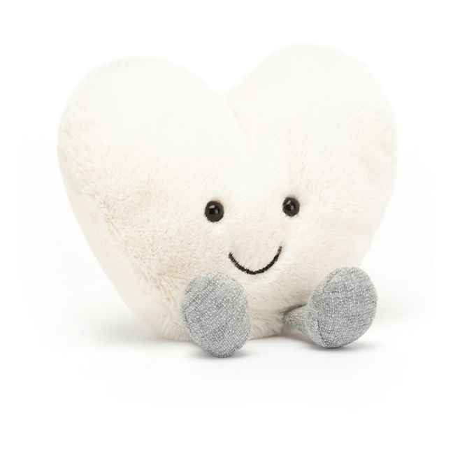 Heart soft toy | White